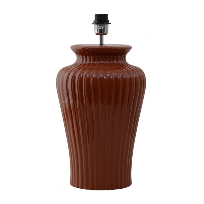 Bordowa lampa stołowa ceramiczna Dahlia podstawa